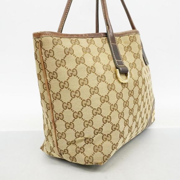 Gucci Tote Bag GG Canvas Beige/Brown Gold Hardware - Picture 2 of 13